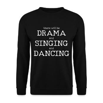 Schauspielerin Theater - Unisex Pullover - Schwarz - Vorne - Alina (178cm) & Michal (187cm)