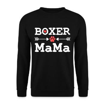 Chien Boxer - Sweat-shirt Unisexe - noir - Devant - Alina (178cm) & Michal (187cm)