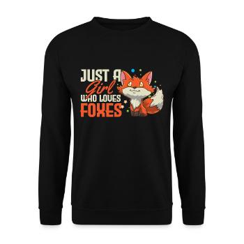 Foxes - Unisex Sweatshirt - black - Front - Alina (178cm) & Michal (187cm)