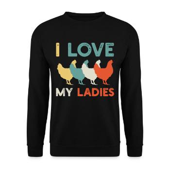 Poulailler - Sweat-shirt Unisexe - noir - Devant - Alina (178cm) & Michal (187cm)