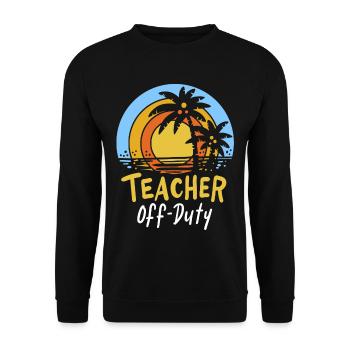 Lehrer Urlaub Ferien - Unisex Pullover - Schwarz - Vorne - Alina (178cm) & Michal (187cm)