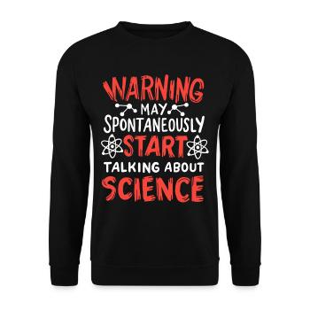 Wissenschaft Physikerin Chemikerin - Unisex Pullover - Schwarz - Vorne - Alina (178cm) & Michal (187cm)