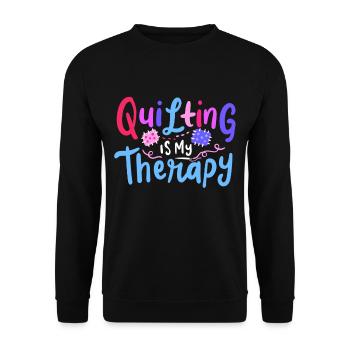 Quilting - Unisex Sweatshirt - black - Front - Alina (178cm) & Michal (187cm)