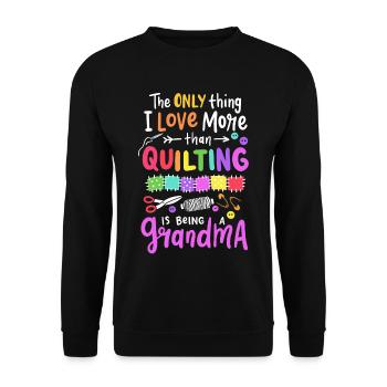 Quilting - Unisex Sweatshirt - black - Front - Alina (178cm) & Michal (187cm)