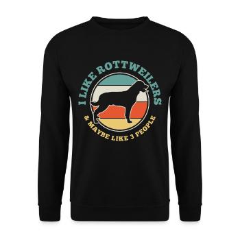 rottweiler - Sweat-shirt Unisexe - noir - Devant - Alina (178cm) & Michal (187cm)