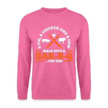 Grillen BBQ - Unisex Pullover - Pink - Vorne