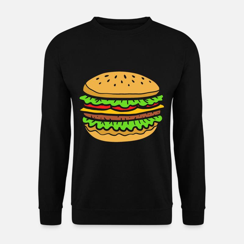 Hamburger - Unisex Pullover - Schwarz