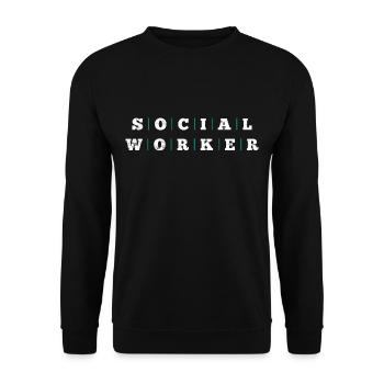 Social worker - Unisex Sweatshirt - black - Front - Alina (178cm) & Michal (187cm)
