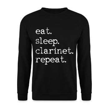 clarinette - Sweat-shirt Unisexe - noir - Devant - Alina (178cm) & Michal (187cm)