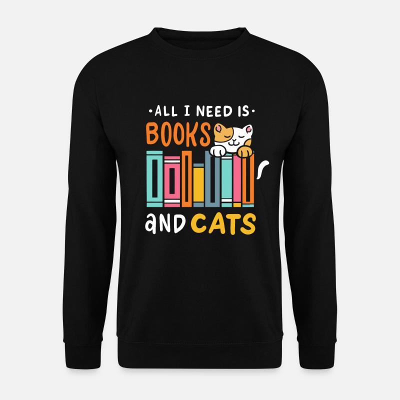 Livres Chats Chat - Sweat-shirt Unisexe - noir
