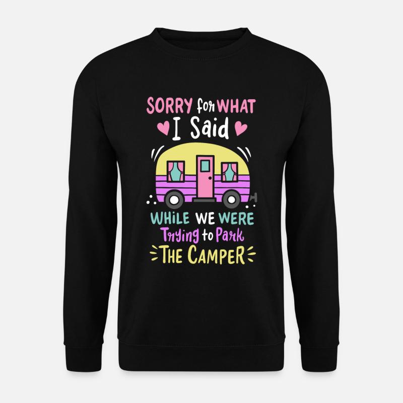 Camper camping tents campground - Unisex Sweatshirt - black