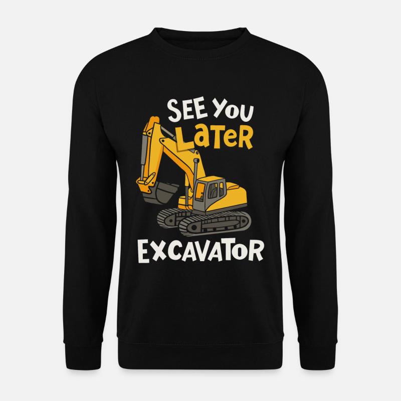 Bagger Baggern Fahrer Bau - Unisex Pullover - Schwarz