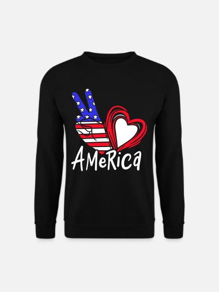 Amerika - Unisex Pullover - Schwarz