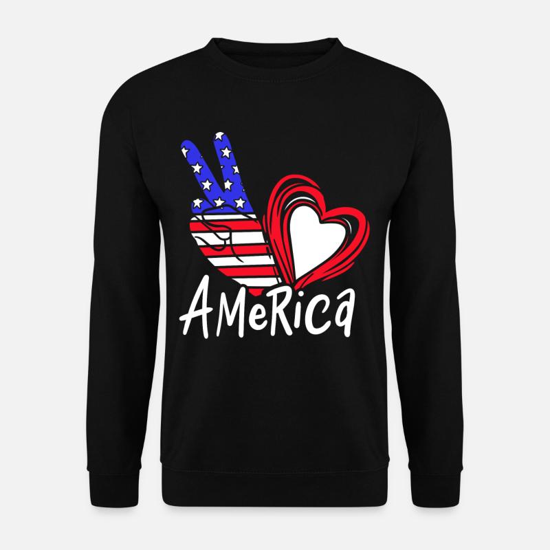 Amerika - Unisex Pullover - Schwarz