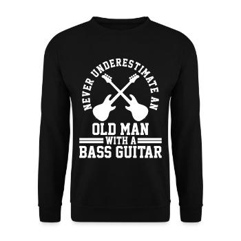Guitare basse - Sweat-shirt Unisexe - noir - Devant - Alina (178cm) & Michal (187cm)