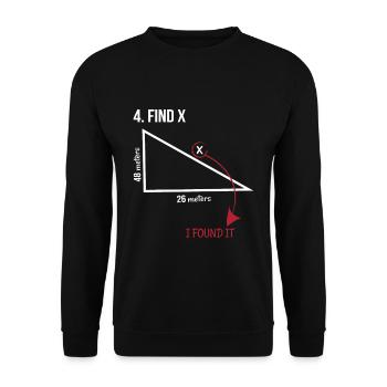 mathématiques, mathématiques, prof de maths, triangle - Sweat-shirt Unisexe - noir - Devant - Alina (178cm) & Michal (187cm)