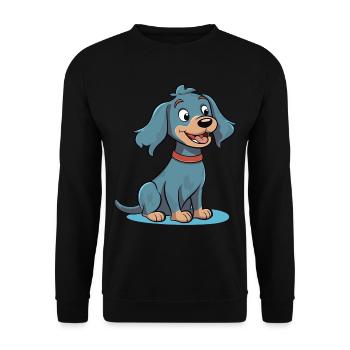 Cute dog design for dog owners - Unisex Sweatshirt - black - Front - Alina (178cm) & Michal (187cm)