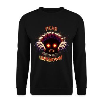 Fear of the unknown - Unisex Sweatshirt - black - Front - Alina (178cm) & Michal (187cm)