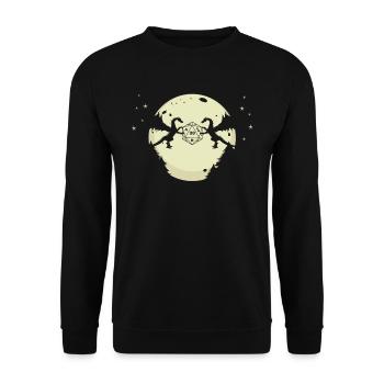 RPG DRAGON DICE in MOONLIGHT Dragons - Unisex Pullover - Schwarz - Vorne - Alina (178cm) & Michal (187cm)