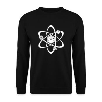 RPG cube jeu de plateau Dice Dragons atome en blanc - Sweat-shirt Unisexe - noir - Devant - Alina (178cm) & Michal (187cm)