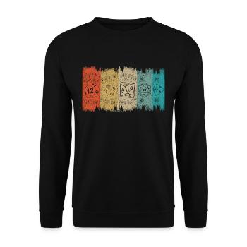 RPG jeu de plateau Dice divers retro Dragons - Sweat-shirt Unisexe - noir - Devant - Alina (178cm) & Michal (187cm)