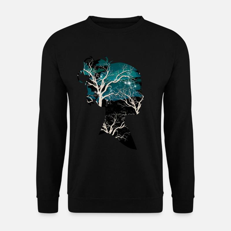 Vintage Woman Frau Baum Wunderbaum Geschenkidee - Unisex Pullover - Schwarz