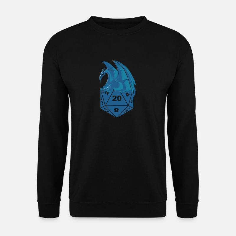 Pen and Paper RPG Dice symbiosis Dragons Geschenke - Unisex Pullover - Schwarz