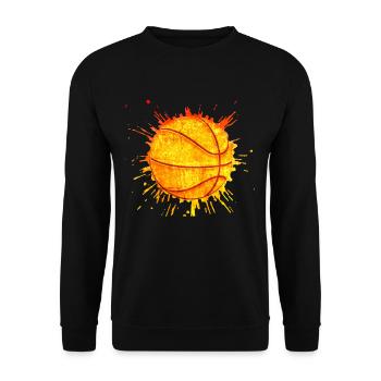 Basketball Sport Rebound Gifts Basket - Unisex Sweatshirt - black - Front - Alina (178cm) & Michal (187cm)
