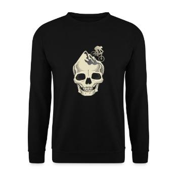 MTB Mountain Biking Mountain Bike Mountain Bike - Unisex Sweatshirt - black - Front - Alina (178cm) & Michal (187cm)