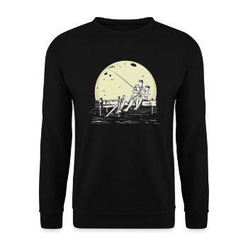 Pêcher comme la chemise du papa du fils du père - Sweat-shirt Unisexe - noir - Devant - Alina (178cm) & Michal (187cm)
