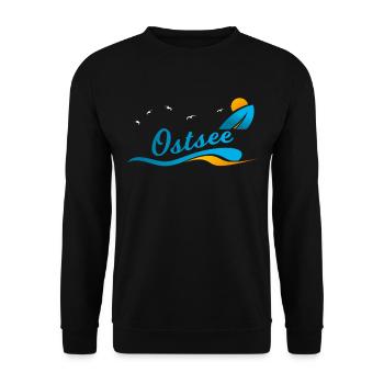 Chemise cadeau vacances mer baltique - Sweat-shirt Unisexe - noir - Devant - Alina (178cm) & Michal (187cm)