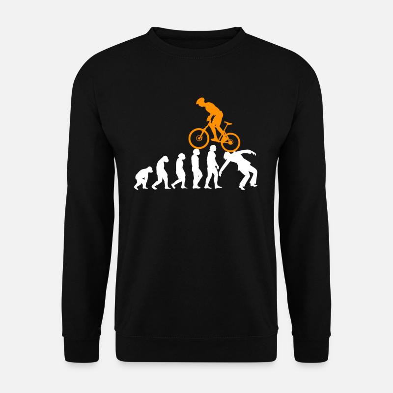 Evolution MTB Mountainbike Mountain Biking Bike or - Unisex Pullover - Schwarz