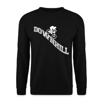 MTB Mountain Biking Bike Mountainbike Downhill BMX - Unisex Pullover - Schwarz - Vorne - Alina (178cm) & Michal (187cm)
