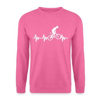 Herzschlag Heartbeat MTB Mountain Biking BMX Bike - Unisex Pullover - Pink - Vorne