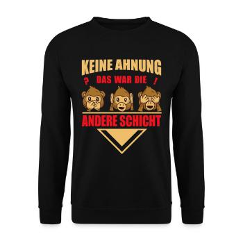 other shift profession work service funny sayings - Unisex Sweatshirt - black - Front - Alina (178cm) & Michal (187cm)