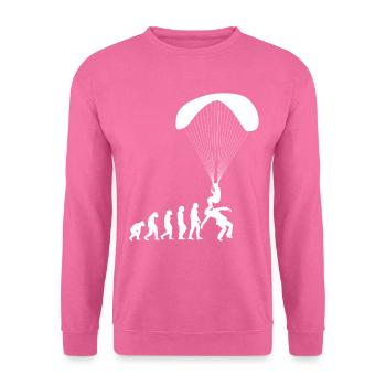 Evolution Paragliding Paraglider Gleitschirm Shirt - Unisex Pullover - Pink - Vorne