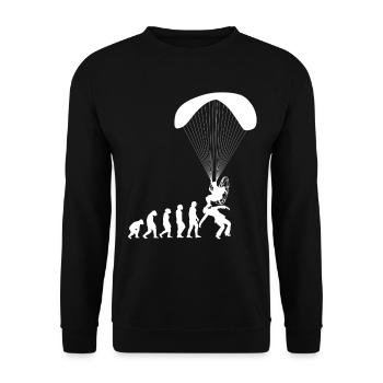Evolution Paramotor Paragliding Paraglider Shirt - Unisex Pullover - Schwarz - Vorne - Alina (178cm) & Michal (187cm)