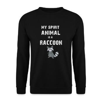 Mon animal spirituel est un cadeau RACON - Sweat-shirt Unisexe - noir - Devant - Alina (178cm) & Michal (187cm)