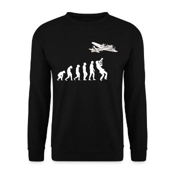 Cadeau de passe-temps avion pilote pilote Planespotter - Sweat-shirt Unisexe - noir - Devant - Alina (178cm) & Michal (187cm)