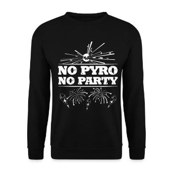 No Pyro No Party - Unisex Sweatshirt - black - Front - Alina (178cm) & Michal (187cm)