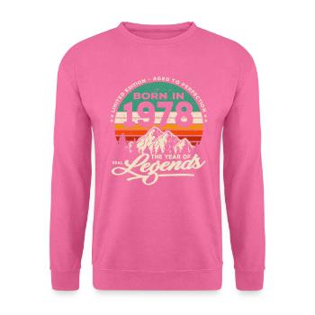 Legenden werden 1978 geboren - Unisex Pullover - Pink - Vorne