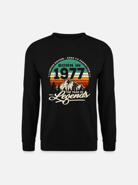 Legenden werden 1977 geboren - Unisex Pullover - Schwarz
