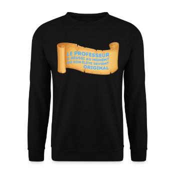 Maitre Formidable Cadeau Enseignants Prof - Sweat-shirt Unisexe - noir - Devant - Alina (178cm) & Michal (187cm)