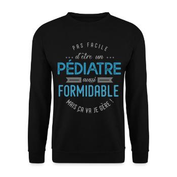 pédiatre formidable - Sweat-shirt Unisexe - noir - Devant - Alina (178cm) & Michal (187cm)