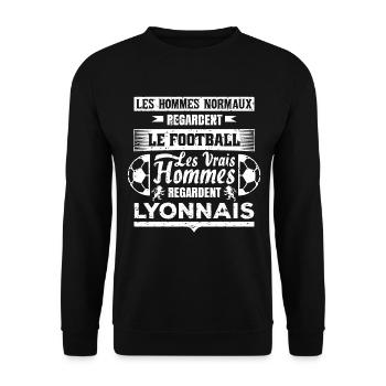 LYONNAIS - Sweat-shirt Unisexe - noir - Devant - Alina (178cm) & Michal (187cm)