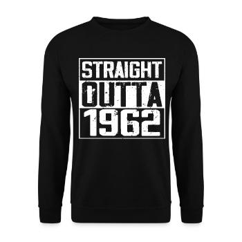 Straight Outta 1962 Cadeau Anniversaire 1962 Retro - Sweat-shirt Unisexe - noir - Devant - Alina (178cm) & Michal (187cm)