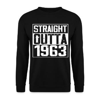 Straight Outta 1963 Retro 1963 Birthday Gift - Unisex Sweatshirt - black - Front - Alina (178cm) & Michal (187cm)