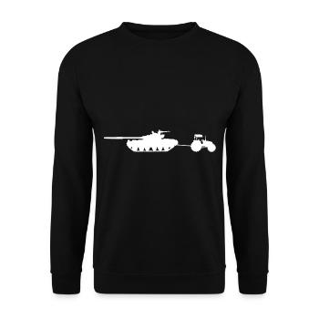 T72 Tracteur de réservoir Remorquage - Sweat-shirt Unisexe - noir - Devant - Alina (178cm) & Michal (187cm)