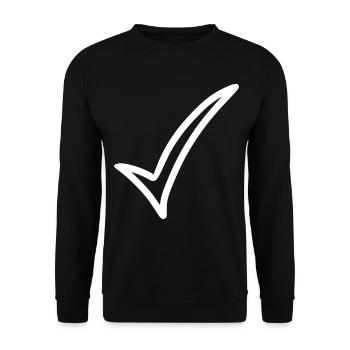 Hook Emoji Sketch Drawing White - Unisex Sweatshirt - black - Front - Alina (178cm) & Michal (187cm)