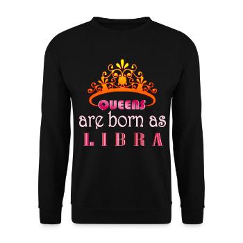 Zodiac sign Libra - Unisex Sweatshirt - black - Front - Alina (178cm) & Michal (187cm)